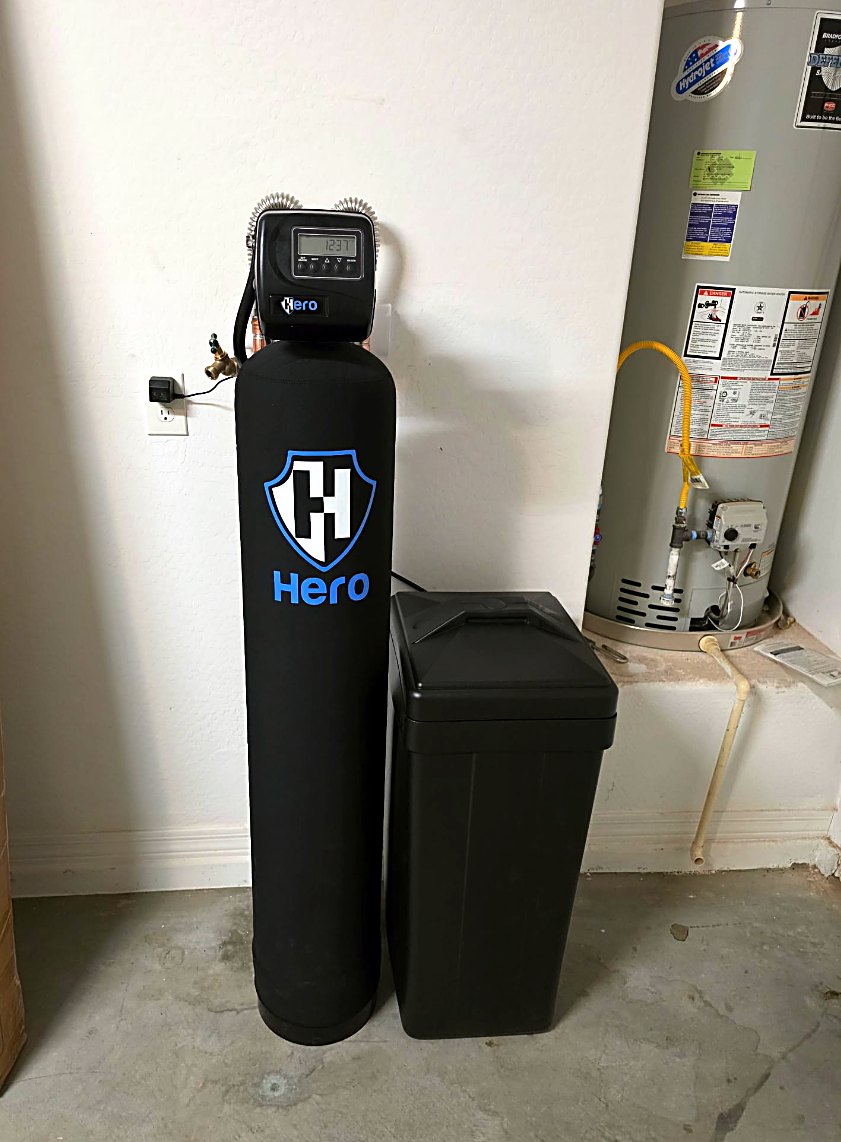 Whole-home water softener by Alpha-Plumbing Services in Goodyear AZ